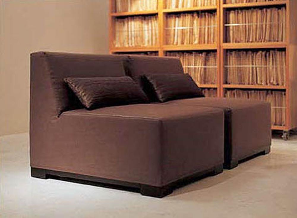 divano longue base legno